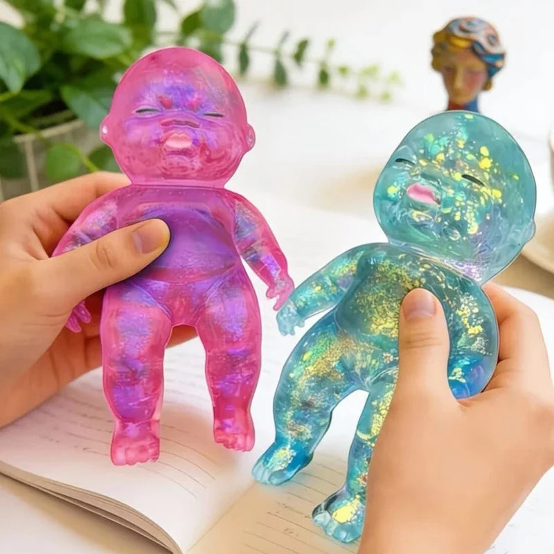 ๐ผ Squishy Baby Fidget Toy โ Stretchy, Slow-Rising Fun