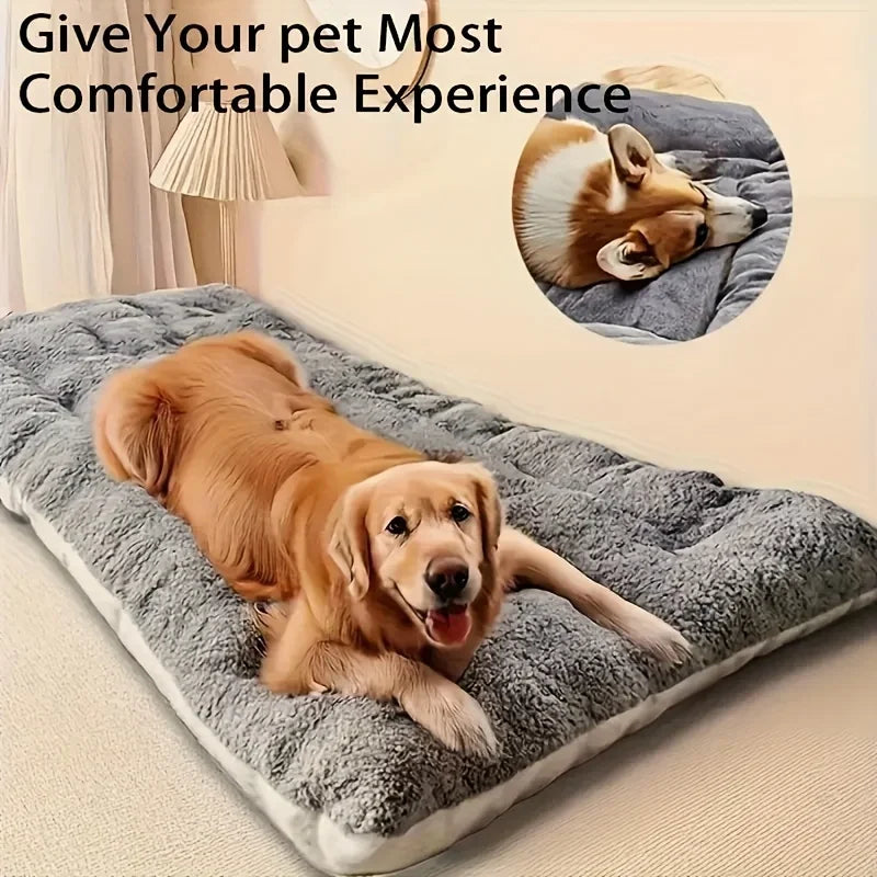 **Ultra-Soft Plush Pet Bed – Extra-Large Cozy Cushion for Dogs & Cats**
Give your furry friend a cozy place to relax with this extra-large plush pet bed. Made with soft polyester fabric and a thick, cushioned design, it’