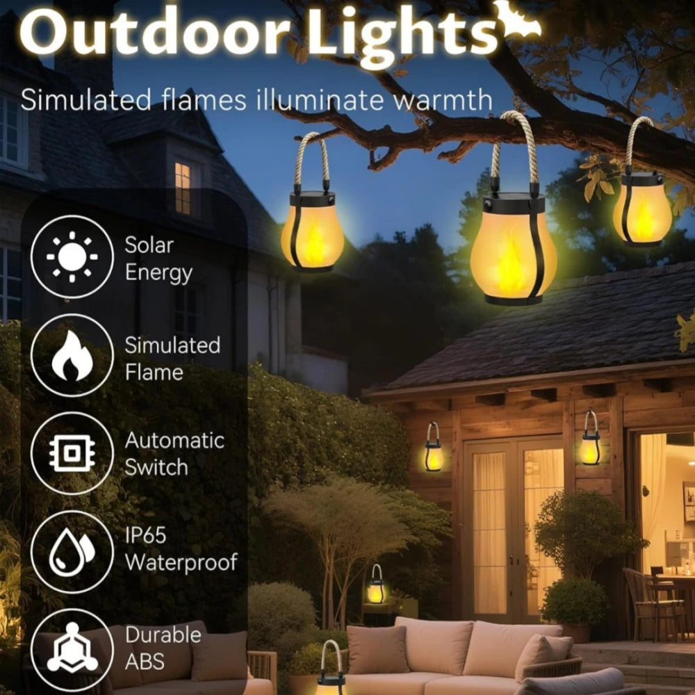 Fireside Glow Solar Lantern