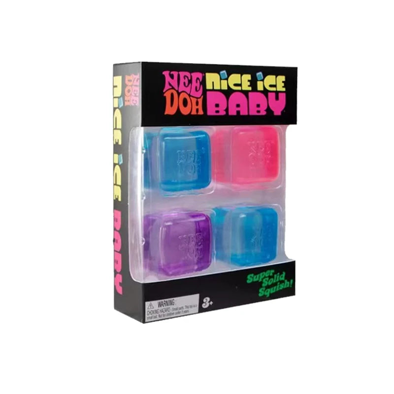 ๐ง Needoh Nice Ice Baby Fidget Cube โ 4-Piece Squishy Set