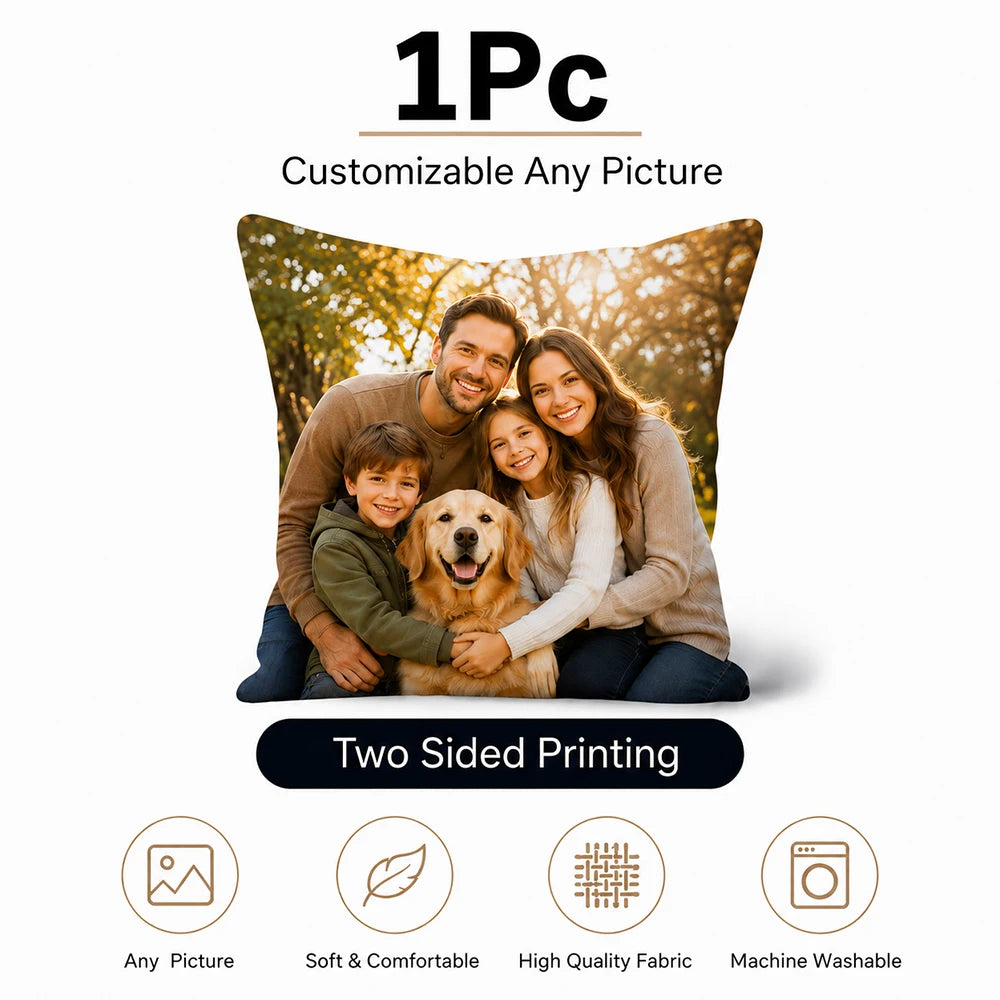 Personalized Family Pillow Cover 1/2/4Pcs