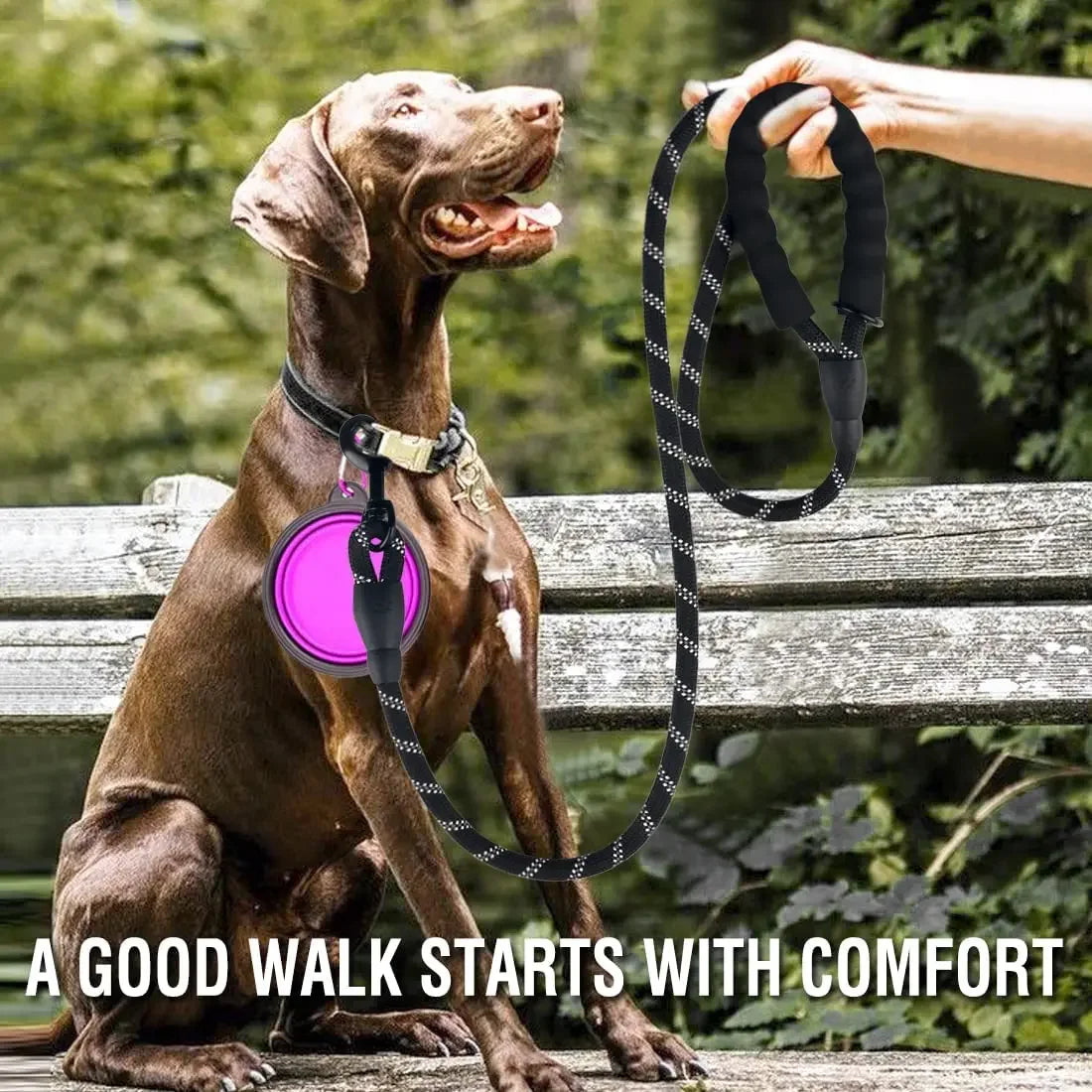 Heavy-Duty Reflective Dog Leash – Strong, Secure & Comfortable for Every Walk