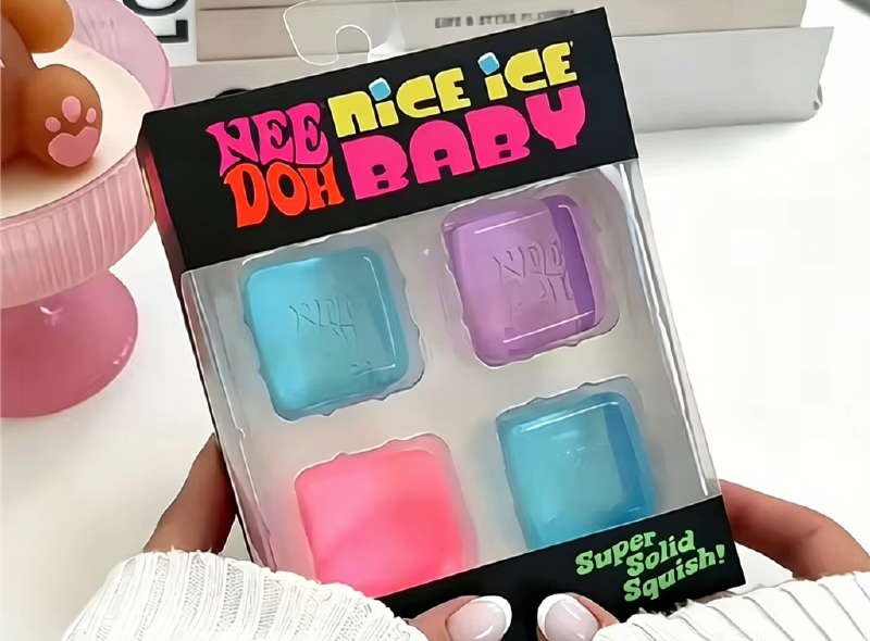 🧊 Needoh Nice Ice Baby Fidget Cube – 4-Piece Squishy Set