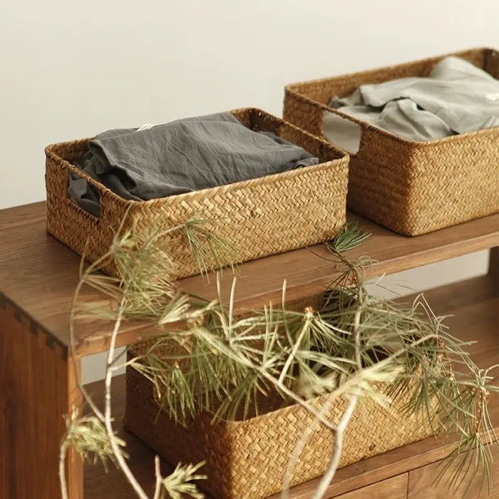 Square Woven Storage Basket Set