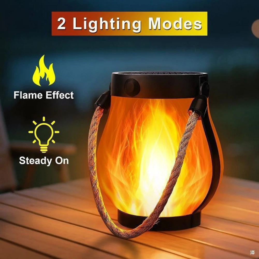 Fireside Glow Solar Lantern