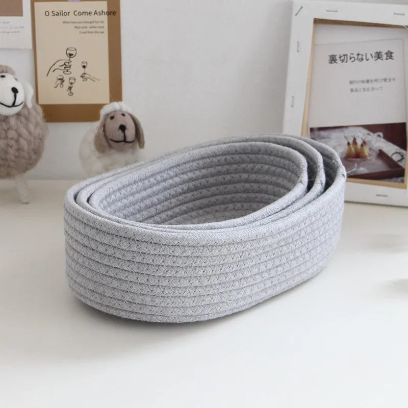 Gather Woven Cotton Storage Basket