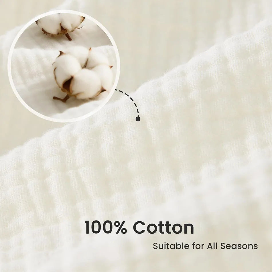Woven cotton throw blanket