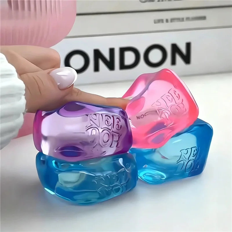 🧊 Needoh Nice Ice Baby Fidget Cube – 4-Piece Squishy Set