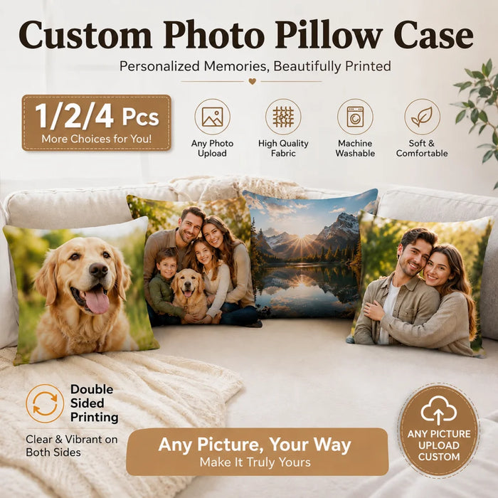 Personalized Family Pillow Cover 1/2/4Pcs