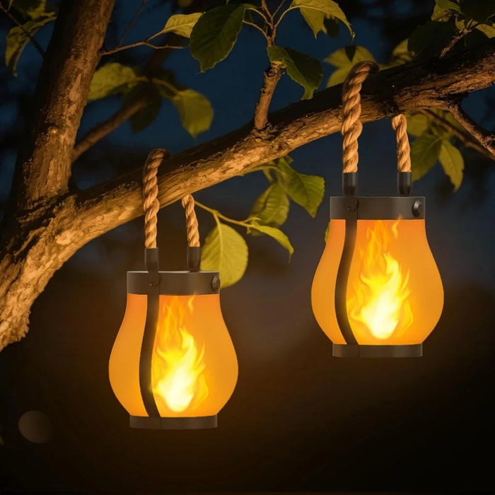 Fireside Glow Solar Lantern