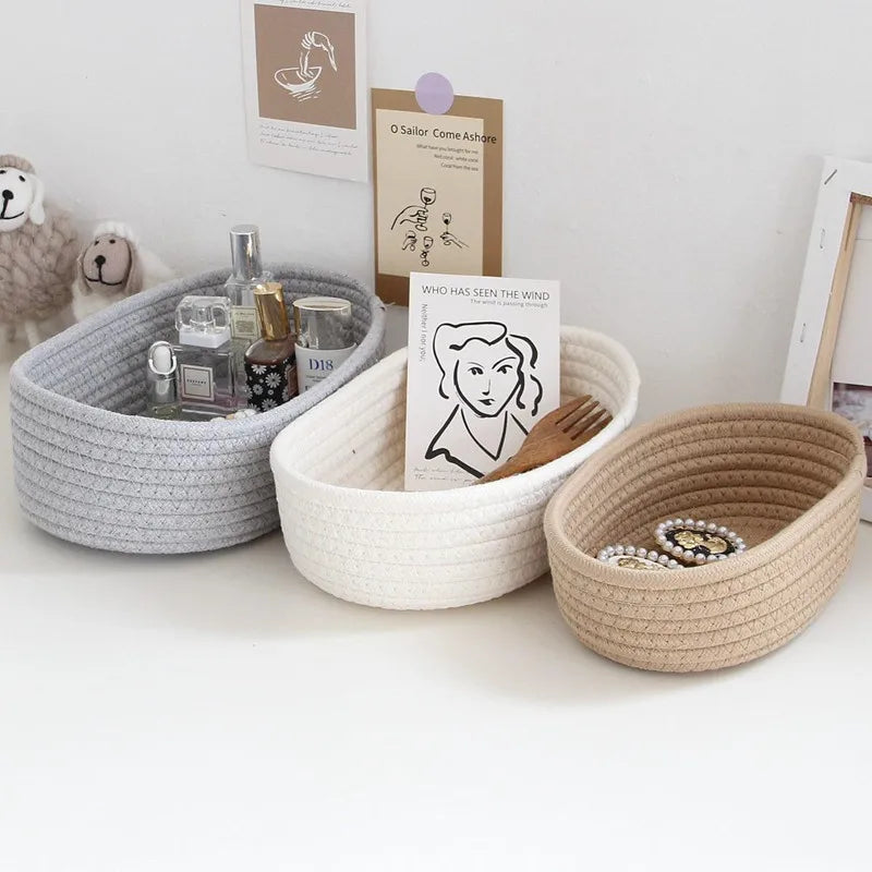 Gather Woven Cotton Storage Basket